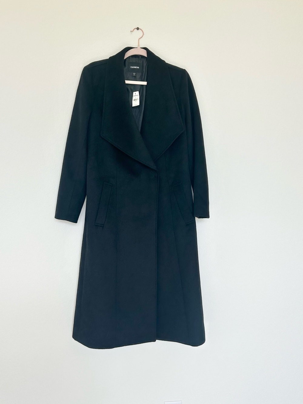 NWT Express Black Trench Long Coat